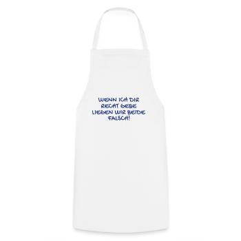 Besserwisser lustiger Spruch - Kochschürze - Weiß - Vorne - AI Model Male 185 dark (185cm)