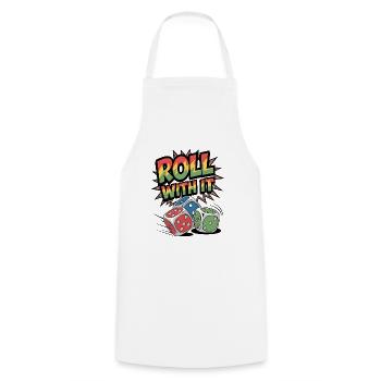 Roll With It - Cooking Apron - white - Front - AI Model Male 185 dark (185cm)