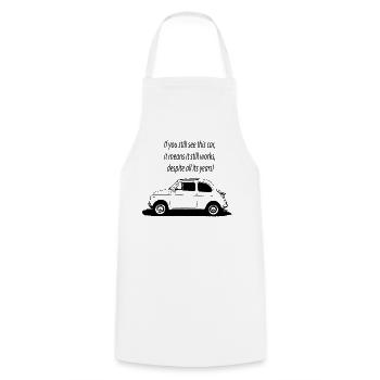 500 Italy - Cooking Apron - white - Front - AI Model Male 185 dark (185cm)
