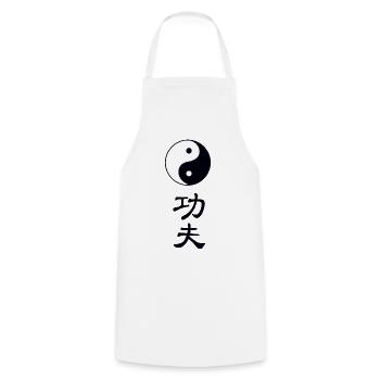 tao kung fu - Kochschürze - Weiß - Vorne - AI Model Male 185 dark (185cm)