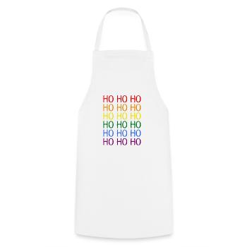 Hohoho Regenbogen LGBT - Kochschürze - Weiß - Vorne - AI Model Male 185 dark (185cm)