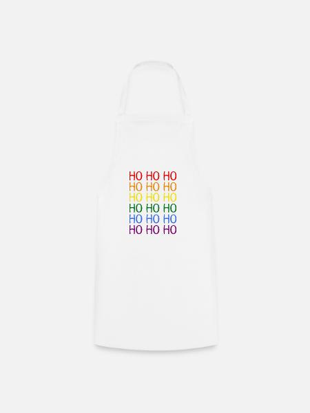 Hohoho Regenbogen LGBT - Kochschürze - Weiß