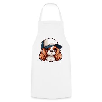Chien Cavalier King Charles chien - casquette - Tablier de cuisine - blanc - Devant - AI Model Male 185 dark (185cm)