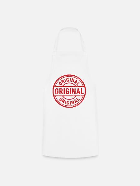 Original Grunge Rubber Stamp Badge Vector Design - Cooking Apron - white