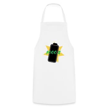 1000% energy - Cooking Apron - white - Front - AI Model Male 185 dark (185cm)