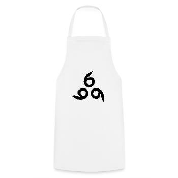 666 Satan Symbol - Kochschürze - Weiß - Vorne - AI Model Male 185 dark (185cm)