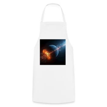 Cosmic Firestarter - Kochschürze - Weiß - Vorne - AI Model Male 185 dark (185cm)