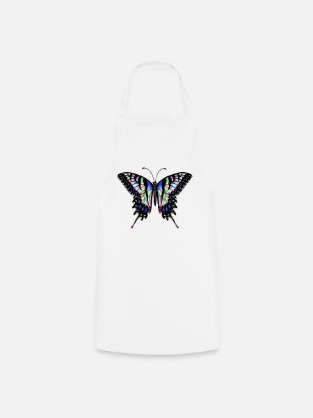 Schwalbenschwanz Schmetterling - Kochschürze - Weiß
