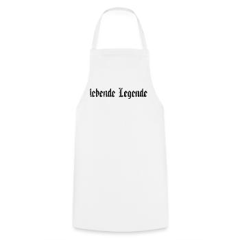living legend - Cooking Apron - white - Front - AI Model Male 185 dark (185cm)