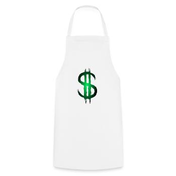 Dollarzeichen Dollar Geld Symbol - Kochschürze - Weiß - Vorne - AI Model Male 185 dark (185cm)