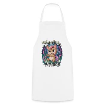 Mettez-vous à l’écoute de la nature ! - Tablier de cuisine - blanc - Devant - AI Model Male 185 dark (185cm)