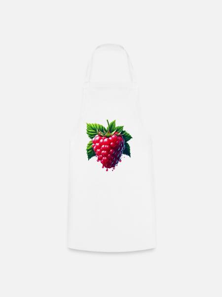 Framboise feuillu coulante - Tablier de cuisine - blanc
