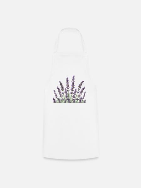 Lavendel Lavendelhalme - Kochschürze - Weiß
