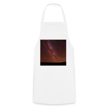 Sternenhimmel Vergleichsbild - Kochschürze - Weiß - Vorne - AI Model Male 185 dark (185cm)
