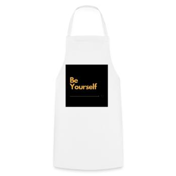 BE YOURSELF Selbstliebe - Kochschürze - Weiß - Vorne - AI Model Male 185 dark (185cm)