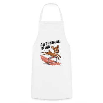 Deer-Termined To Win - Cooking Apron - white - Front - AI Model Male 185 dark (185cm)