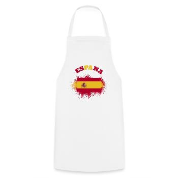 Espana Spain Spanish Flag Flag - Cooking Apron - white - Front - AI Model Male 185 dark (185cm)