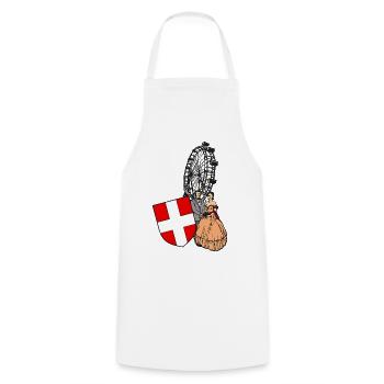 Vienna Panorama - Cooking Apron - white - Front - AI Model Male 185 dark (185cm)