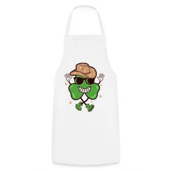 Ein glücklicher Cowboy Retro St Patty s Day - Kochschürze - Weiß - Vorne - AI Model Male 185 dark (185cm)