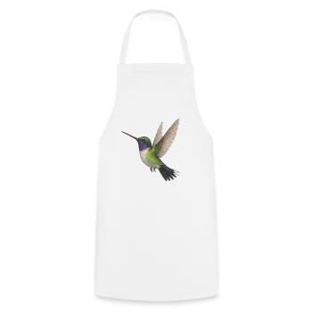 Smaragd-Kolibri mit violettem Glanz - Kochschürze - Weiß - Vorne - AI Model Male 185 dark (185cm)