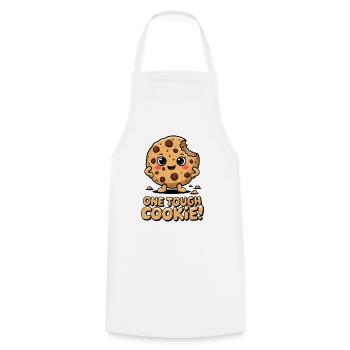 One Tough Cookie! - Cooking Apron - white - Front - AI Model Male 185 dark (185cm)