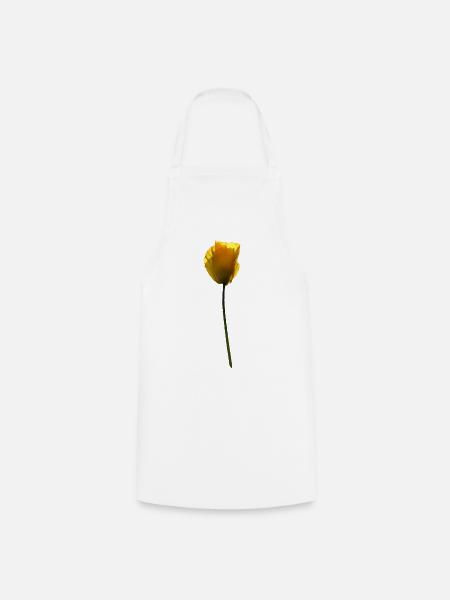 gelbe Mohnblume Mohn - Kochschürze - Weiß