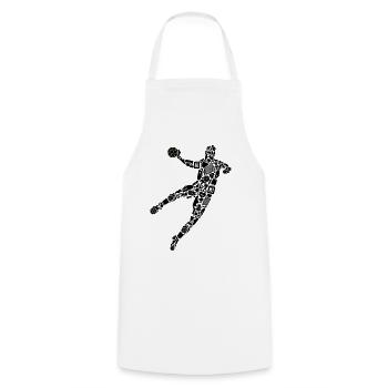 Handball Symbole Handballspieler Jungen Handballer - Kochschürze - Weiß - Vorne - AI Model Male 185 dark (185cm)