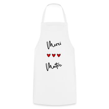 MASTER. MASTER - Cooking Apron - white - Front - AI Model Male 185 dark (185cm)