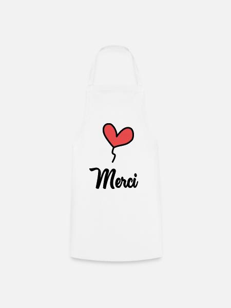 MERCI. MAÎTRESSE. MAÎTRE - Tablier de cuisine - blanc
