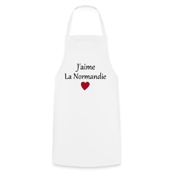 J'aime la Normandie - Tablier de cuisine - blanc - Devant - AI Model Male 185 dark (185cm)