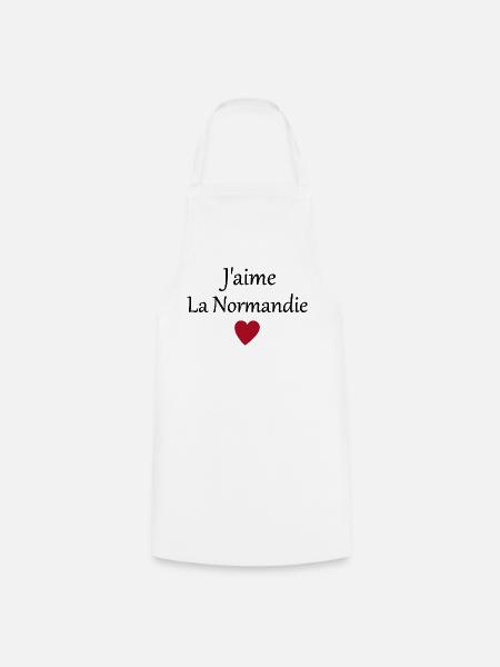 J'aime la Normandie - Tablier de cuisine - blanc