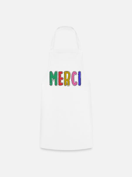 MERCI. MAÎTRESSE. MAÎTRE. MERCI MAÎTRESSE - Tablier de cuisine - blanc