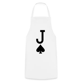 Carte à jouer au poker - Jack of Spades / Jokers - Tablier de cuisine - blanc - Devant - AI Model Male 185 dark (185cm)