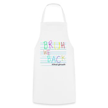 Bruh We Back Enseignants - Kochschürze - Weiß - Vorne - AI Model Male 185 dark (185cm)