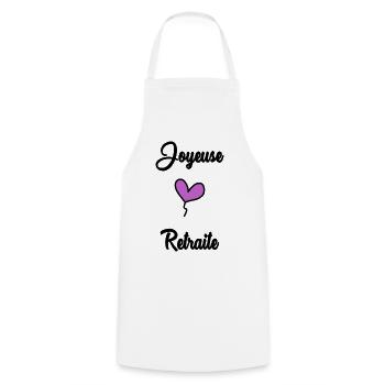 COLLEGUE. DEPART. RETRAITE - Tablier de cuisine - blanc - Devant - AI Model Male 185 dark (185cm)