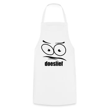 doeslief pleading eyes with question mark look - Cooking Apron - white - Front - AI Model Male 185 dark (185cm)