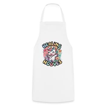 Healing Hooves - Cooking Apron - white - Front - AI Model Male 185 dark (185cm)