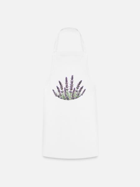 Lavendelhalme Lavendel - Kochschürze - Weiß