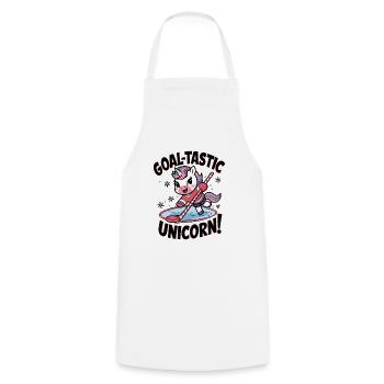 Licorne but-tastique ! - Tablier de cuisine - blanc - Devant - AI Model Male 185 dark (185cm)