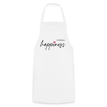 Choose Happiness - Kochschürze - Weiß - Vorne - AI Model Male 185 dark (185cm)