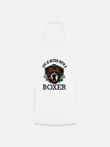 Boxer - Kochschürze - Weiß