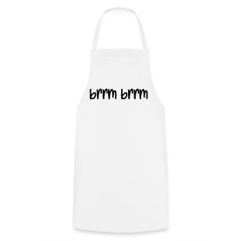 brrm brrm - Cooking Apron - white - Front - AI Model Male 185 dark (185cm)