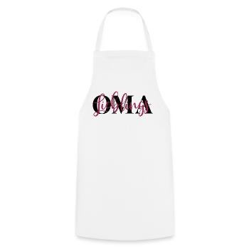 Lieblingsoma Oma - Kochschürze - Weiß - Vorne - AI Model Male 185 dark (185cm)