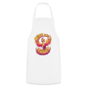 Rise And Shine - Cooking Apron - white - Front - AI Model Male 185 dark (185cm)