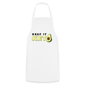 Keep It Keto Avocado Spruch Ketogene Diät Geschenk - Kochschürze - Weiß - Vorne - AI Model Male 185 dark (185cm)