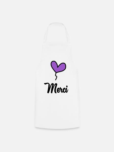 MERCI. MAÎTRESSE. MAÎTRE. MERCI MAÎTRESSE - Tablier de cuisine - blanc