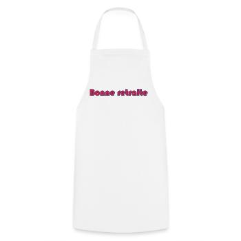 RETRAITE. RETRAITE. RETRAITEE. RETRAITE - Tablier de cuisine - blanc - Devant - AI Model Male 185 dark (185cm)