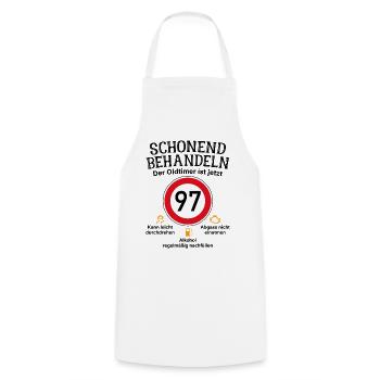 97. Geburtstag Schonend Behandeln Oldtimer Ist 97 - Kochschürze - Weiß - Vorne - AI Model Male 185 dark (185cm)