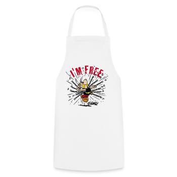 Asterix & Obelix - Asterix 'I'm Free' - Cooking Apron - white - Front - AI Model Male 185 dark (185cm)