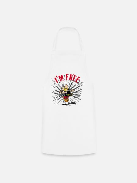 Asterix & Obelix - Asterix 'I'm Free' - Cooking Apron - white